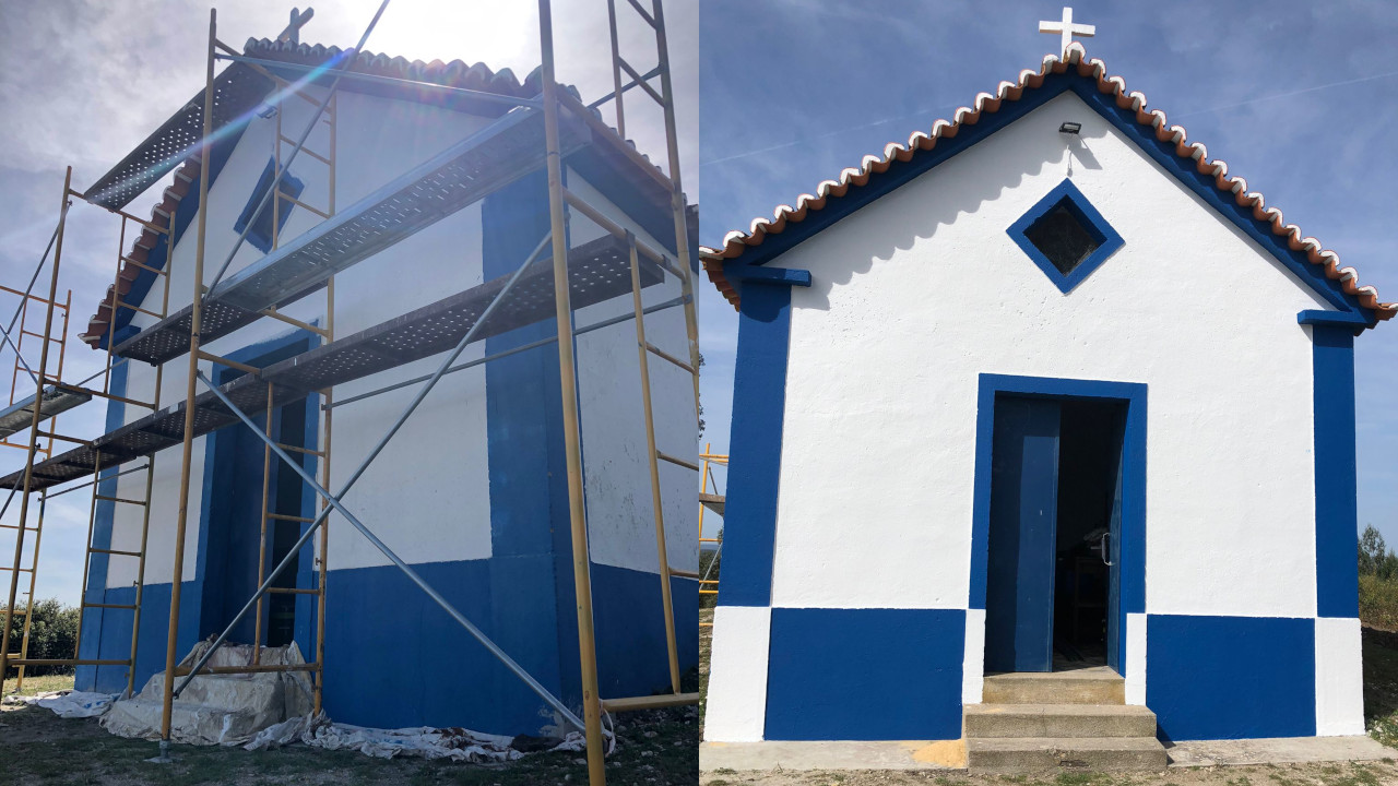 Obras e pintura da Capela de S. Saturnino